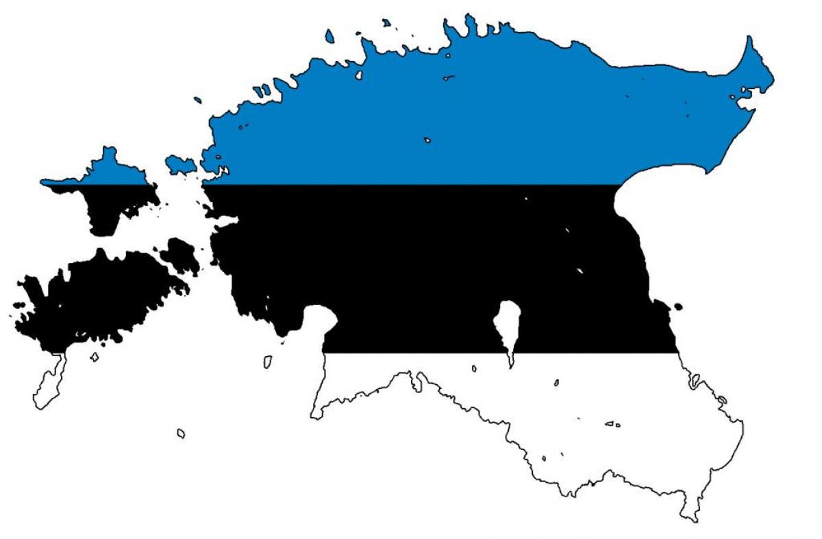mapa flaga Estonii