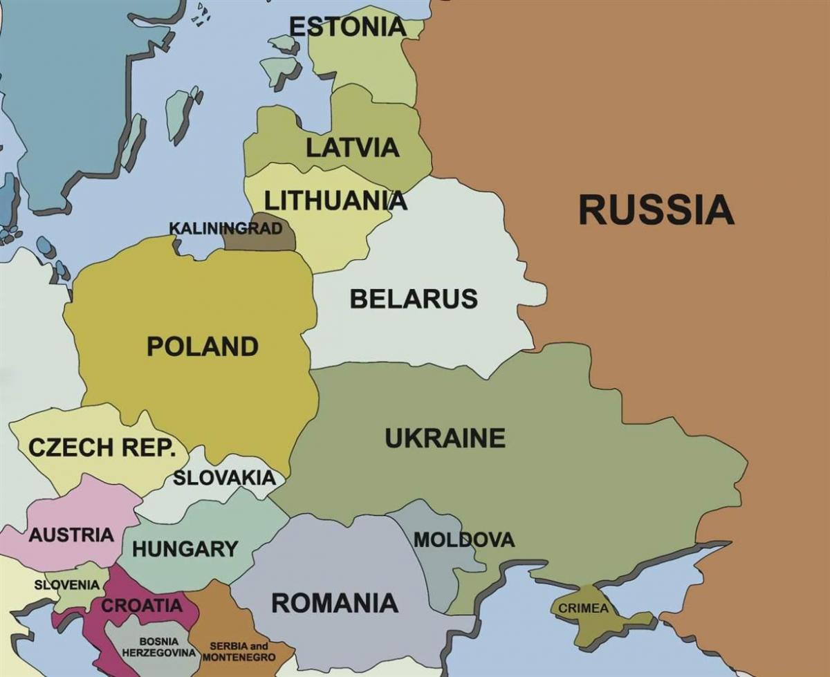 mapa mapa Estonii innych krajów