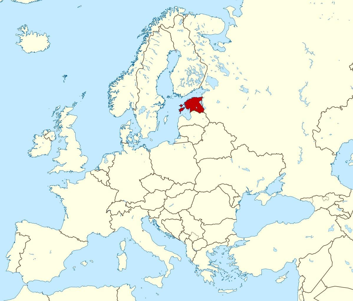 Lokalizacja Estonii na mapie świata
